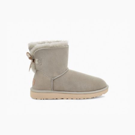 Dámské Bow Boots UGG Mini Bailey Bow II Šedé | 6I2O9AYL