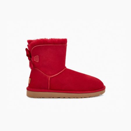 Dámské Bow Boots UGG Mini Bailey Bow II Červené | GY550EHD