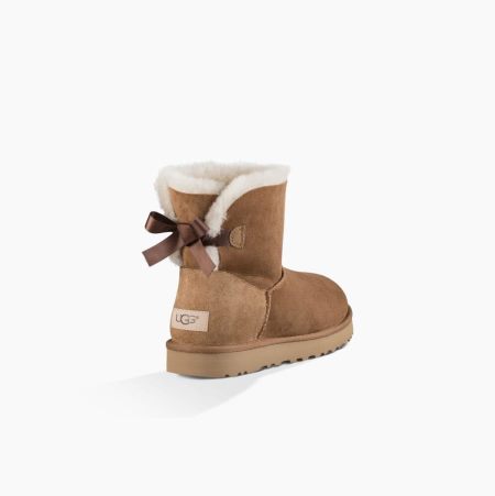 Dámské Bow Boots UGG Mini Bailey Bow II Hnědé | TP2Y9PAZ