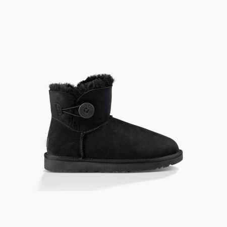 Dámské Button Boots UGG Mini Bailey Button II Černé | 1ZWXG42T