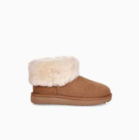 Dámské Classic Boots UGG Classic Mini Fluff Hnědé | XOXVLJRY