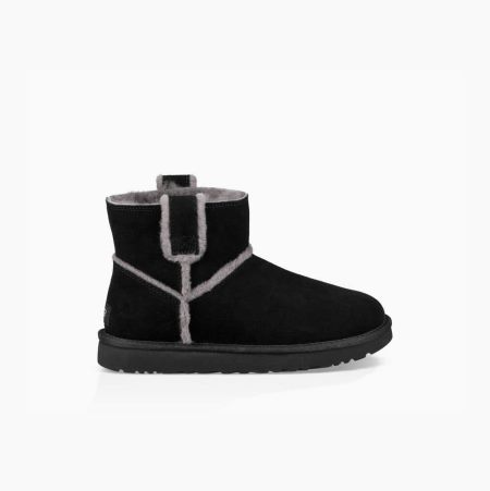 Dámské Classic Boots UGG Classic Mini Spill Seam Černé | FYRS4ED5