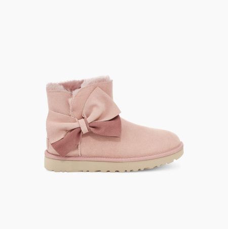 Dámské Classic Boots UGG Classic Mini Two-Tone Bow Oranžové | IASTP49K