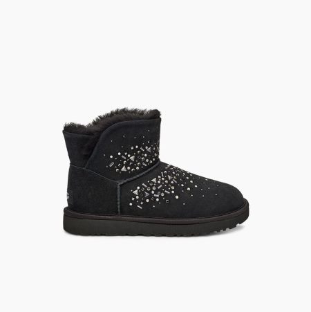 Dámské Mini Boots UGG Classic Galaxy Bling Mini Černé | UACX2VUC