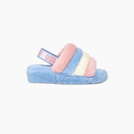 Dámské Pantofle Na Platformě UGG Pride Fluff Yeah Blankyt Růžové Béžový | KPC31P1N