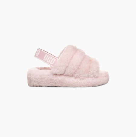 Dámské Sandály UGG Fluff Yeah Pantofle Šedé Růžové | 88PBSWAR