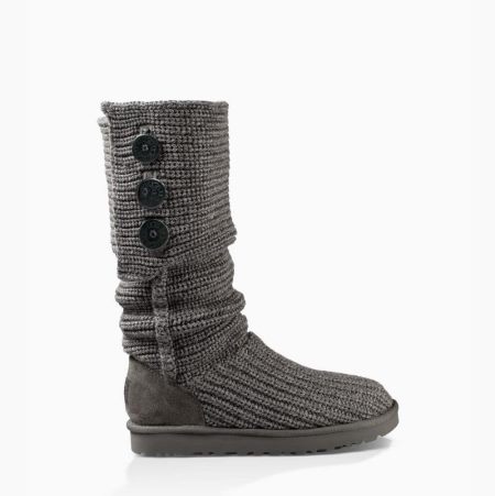 Dámské Sweater Boots UGG Classic Cardy Šedé | DC0VICRR