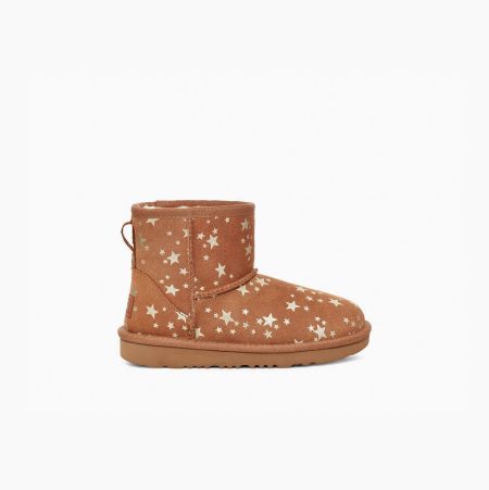 Dětské Classic Boots UGG Classic Mini II Stars Hnědé | B9SUOT7R