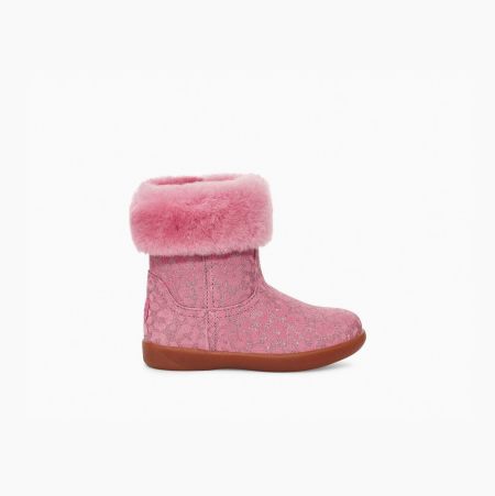 Dětské Fur Boots UGG Jorie II Glitter Leopard Růžové | SUVRXE2R