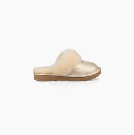 Dětské Pantofle UGG Cozy II Metallic Zlaté | CLXCXPAQ