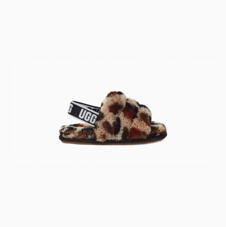 Dětské Sandály UGG Fluff Yeah Pantofle Hnědé | 69CGYETA