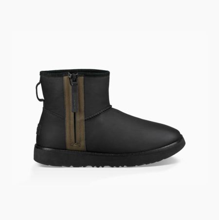 Pánské Classic Boots UGG Classic Mini Zip Weather Černé | 0LMH5SP0